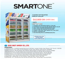 Load image into Gallery viewer, DLG1800-3M (1400 Liter) 3 Door Display Chiller
